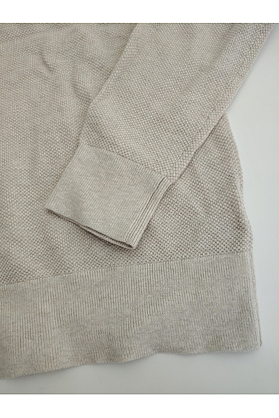 TOMMY HILFIGER Béžový pletený bavlněný pulovr basic Vel. M | TOMMY HILFIGER | obrázek 3