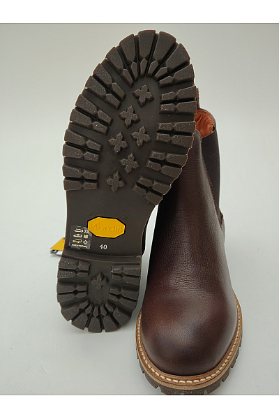Vibram Pánské kožené kotníkové chelsea boty hnědé vycházkové Vel. EU 40 | Vibram | obrázek 5