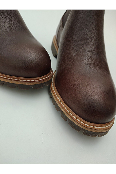 Vibram Pánské kožené kotníkové chelsea boty hnědé vycházkové Vel. EU 40 | Vibram | obrázek 6