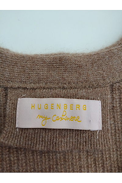 HUGENBERG Dámský hnědý kašmírový kardigan do véčka na knoflíky Vel. M | HUGENBERG | obrázek 6