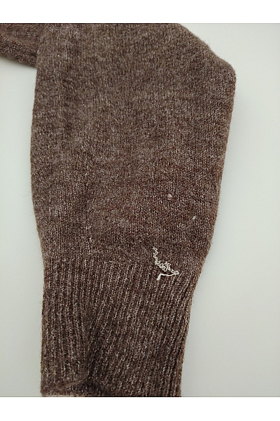 VERO MODA Hnědý zavinovací pletený crop svetřík do véčka Velikost EU XS | VERO MODA | obrázek 4
