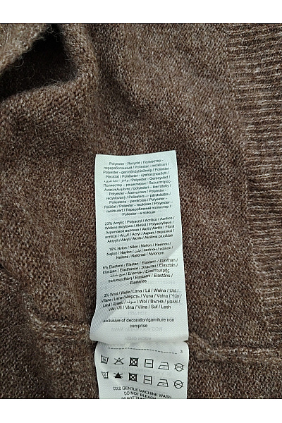 VERO MODA Hnědý zavinovací pletený crop svetřík do véčka Velikost EU XS | VERO MODA | obrázek 7