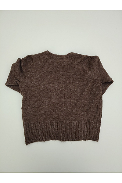 VERO MODA Hnědý zavinovací pletený crop svetřík do véčka Velikost EU XS | VERO MODA | obrázek 8