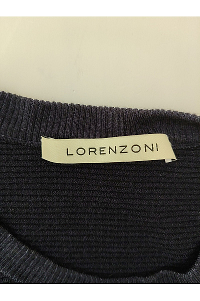 Lorenzoni Pánský vlněný pulovr černý pletený basic Vel. M | Lorenzoni | obrázek 3