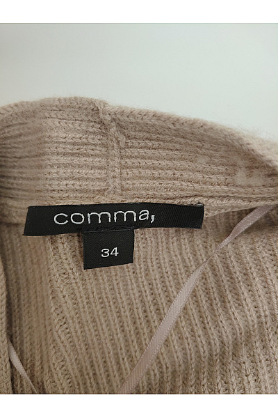 COMMA Béžový pletený žebrovaný kardigan delší Vel. DE 34 | COMMA | obrázek 7