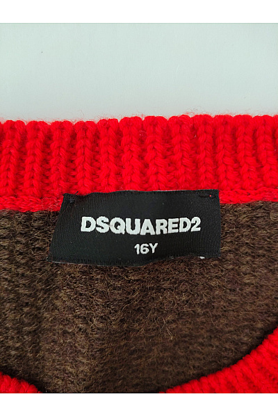 Dsquared2 Chlapecký vlněný pruhovaný svetr hnědý Velikost 16Y | Dsquared2 | obrázek 3