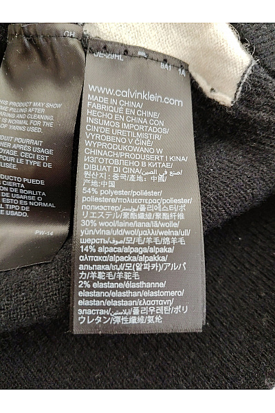 Calvin Klein Černobílý vzorovaný pletený pulovr oversized Velikost L | Calvin Klein | obrázek 6