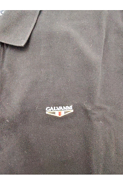 Galvanni Pánské černé bavlněné polo tričko s krátkým rukávem Vel. 4XL | Galvanni | obrázek 4