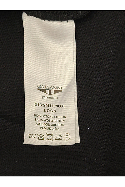 Galvanni Pánské černé bavlněné polo tričko s krátkým rukávem Vel. 4XL | Galvanni | obrázek 8