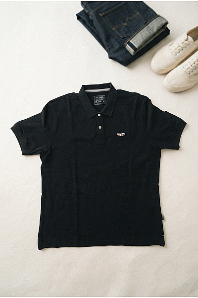 Galvanni Pánské černé Bavlněné Polo Tričko S Krátkým Rukávem Vel. 4XL