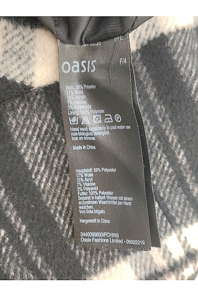 Oasis Černobílá kostkovaná mini sukně s kapsami Velikost 36 | Oasis | obrázek 4