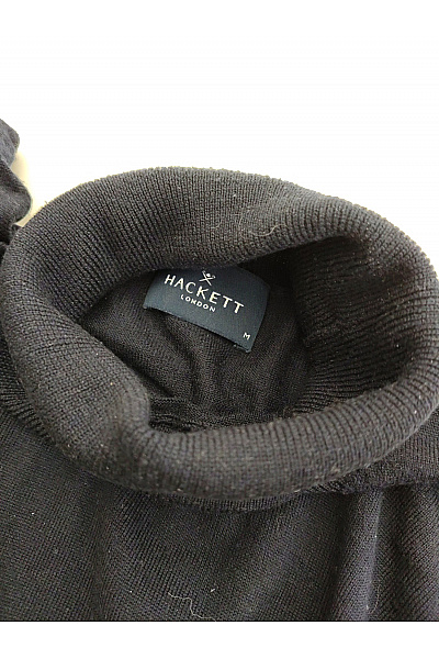 HACKETT Dámský černý vlněný rolák merino basic Vel. M | HACKETT | obrázek 5