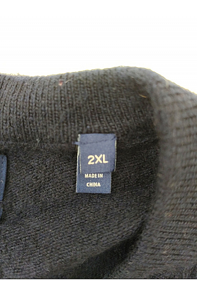 GANT Černý vlněný pulovr s výstřihem do V basic Velikost US 2XL | GANT | obrázek 4