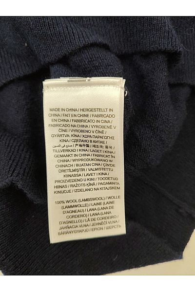 GANT Černý vlněný pulovr s výstřihem do V basic Velikost US 2XL | GANT | obrázek 5