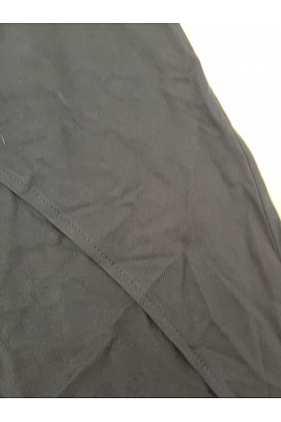 MOE Černé bavlněné šaty s dlouhým rukávem asymetrické volné Velikost 2XL/3XL | MOE | obrázek 3
