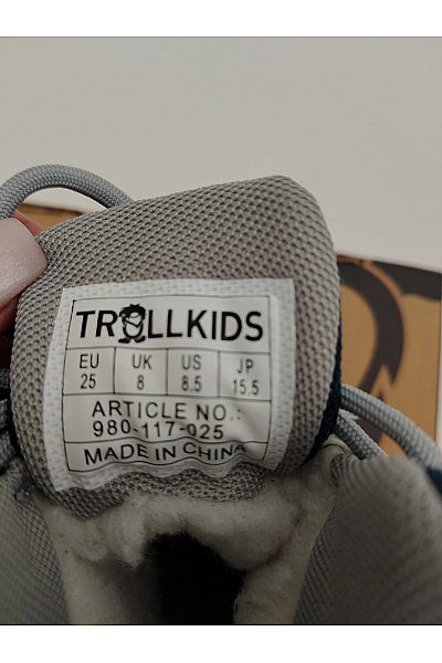 TROLLKIDS Dětské modré kotníkové zimní šněrovací boty Velikost EU 25 | TROLLKIDS | obrázek 8