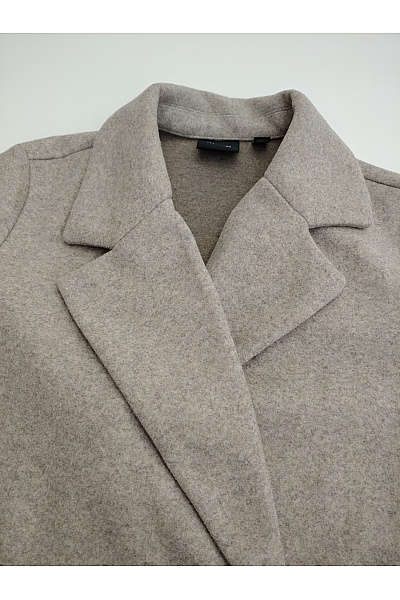 VERO MODA Béžový elegantní maxi kabát s páskem Vel. EU M | VERO MODA | obrázek 5