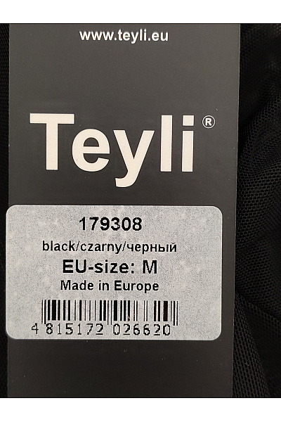 TEYLI Černé síťované tričko s dlouhým rukávem a kulatým výstřihem Vel. EU M | TEYLI | obrázek 4
