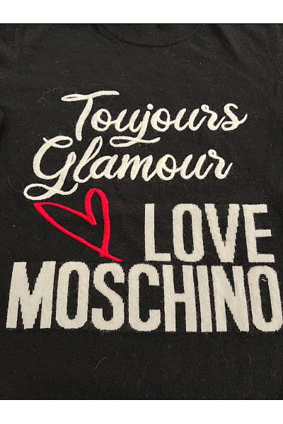 MOSCHINO Černý dámský pulovr s nápisem Velikost XL | MOSCHINO | obrázek 2