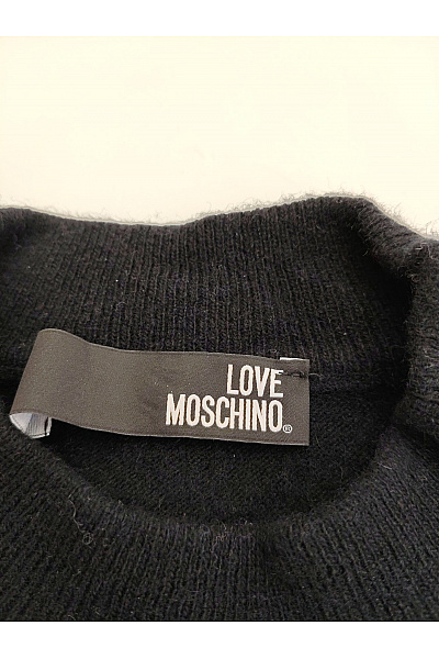 MOSCHINO Černý dámský pulovr s nápisem Velikost XL | MOSCHINO | obrázek 3