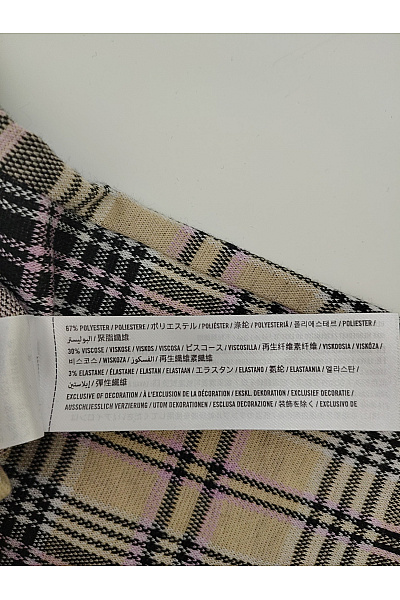 Hollister Béžové kostkované úzké kalhoty s vysokým pasem Velikost S | Hollister | obrázek 6