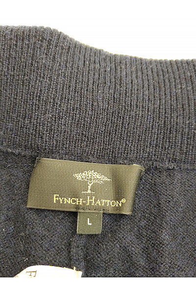 FYNCH-HATTON Černé vlněné úpletové tepláky merino Velikost L | FYNCH-HATTON | obrázek 4