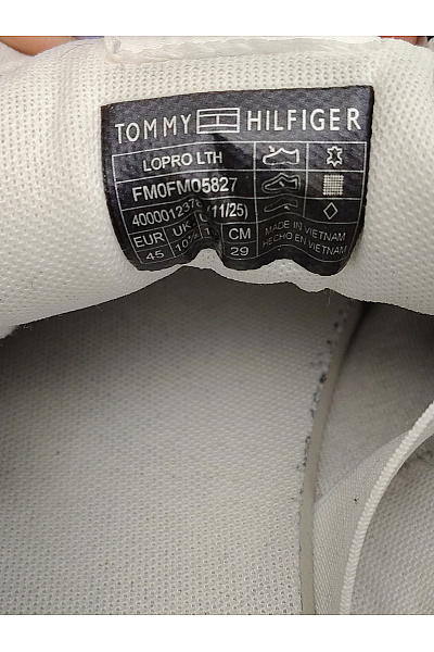 TOMMY HILFIGER Pánské tenisky TH Hi Vulc Core Low Leather Bílé Velikost EU 45 | TOMMY HILFIGER | obrázek 9