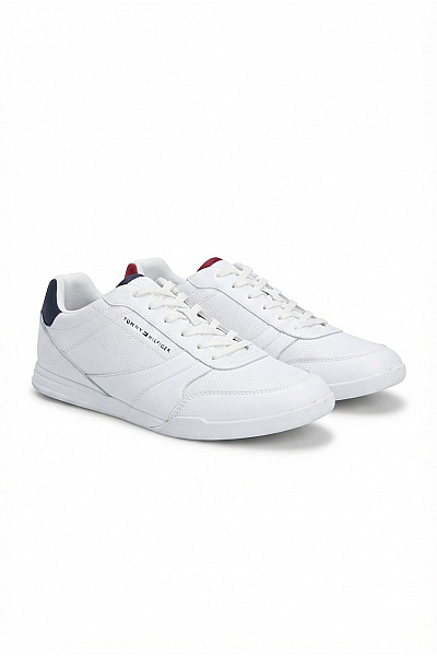 TOMMY HILFIGER Pánské Tenisky TH Hi Vulc Core Low Leather Bílé Velikost EU 45