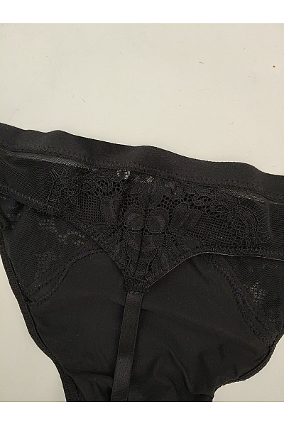 Lasca Černé luxusní tanga s kamínky Velikost EU 40/42 | Lasca | obrázek 5