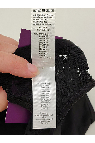 Lasca Černé luxusní tanga s kamínky Velikost EU 40/42 | Lasca | obrázek 8