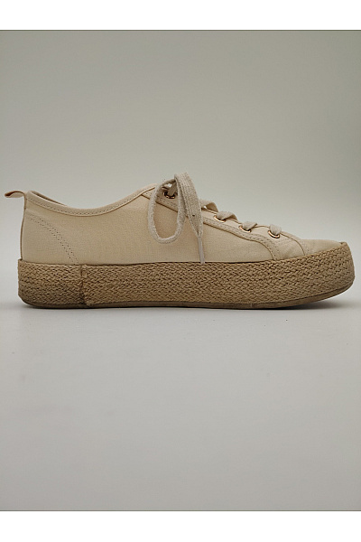 ONLY Béžové plátěné espadrilky na platformě se šněrováním Velikost EU 40 | ONLY | obrázek 6