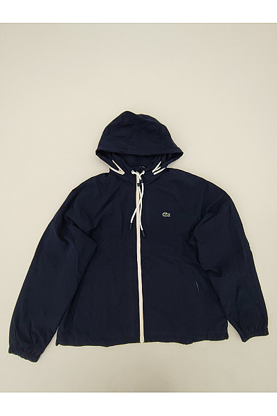 LACOSTE Modrá pánská větrová bunda s kapucí se zipem Vel. M | LACOSTE | obrázek 2