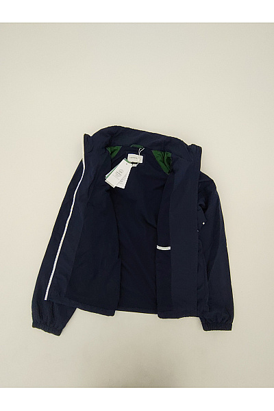 LACOSTE Modrá pánská větrová bunda s kapucí se zipem Vel. M | LACOSTE | obrázek 10