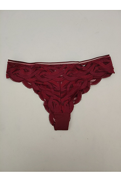 Lasca Luxusní krajkové kalhotky tanga vínové Vel. EU 36/38 | Lasca | obrázek 2