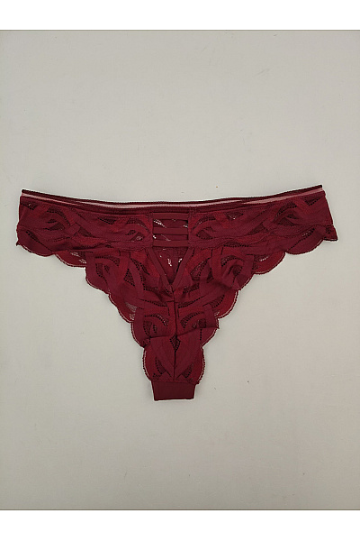 Lasca Luxusní krajkové kalhotky tanga vínové Vel. EU 36/38 | Lasca | obrázek 5