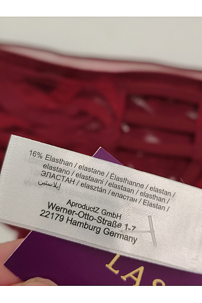 Lasca Luxusní krajkové kalhotky tanga vínové Vel. EU 36/38 | Lasca | obrázek 9