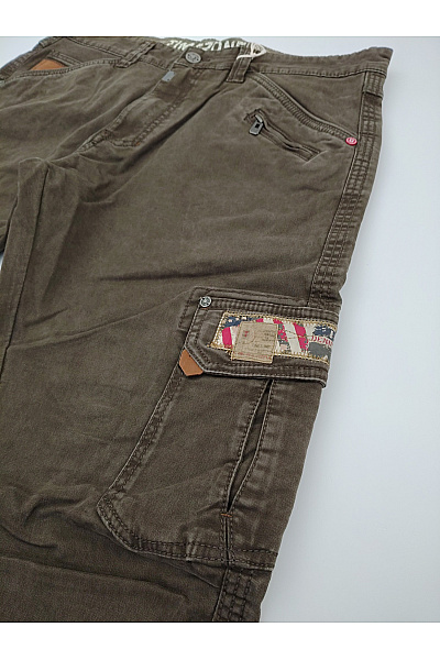 TIMEZONE Pánské khaki cargo kalhoty s kapsami | TIMEZONE | obrázek 4