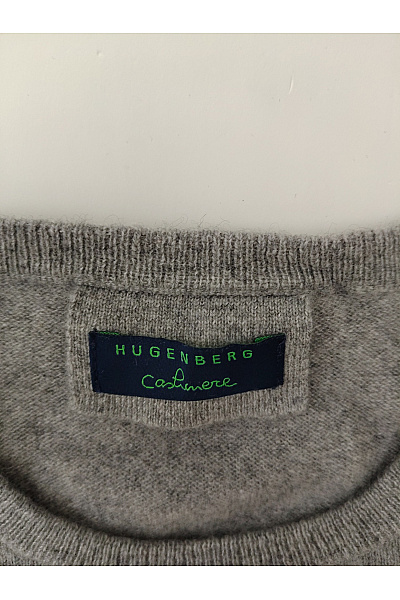 HUGENBERG Šedý kašmírový pulovr basic Velikost L | HUGENBERG | obrázek 3