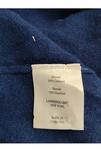 LAWRENCE GREY Pánský modrý kašmírový kardigan do véčka na knoflíky Velikost XL | LAWRENCE GREY | obrázek 6