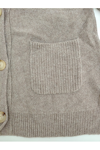 Emilio Sarto Hnědý vlněný kardigan na knoflíky Vel. M | Emilio Sarto | obrázek 2