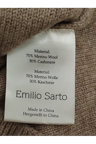 Emilio Sarto Hnědý vlněný kardigan na knoflíky Vel. M | Emilio Sarto | obrázek 4