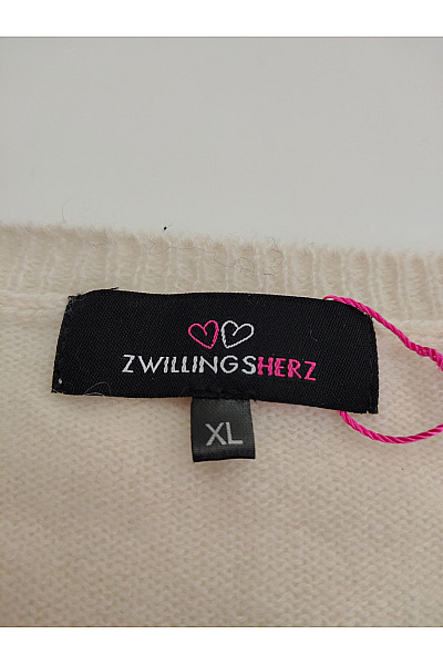 Zwillingsherz Dámský béžový kašmírový pulovr basic Velikost XL | Zwillingsherz | obrázek 4
