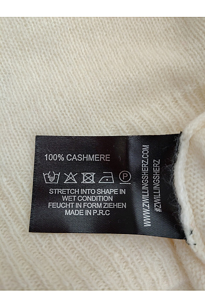 Zwillingsherz Dámský béžový kašmírový pulovr basic Velikost XL | Zwillingsherz | obrázek 5