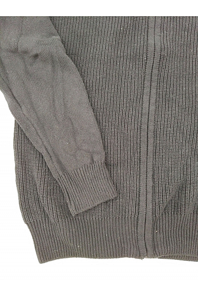 Schott Pánský černý pletený žebrovaný svetr na zip se stojáčkem Velikost US S | Schott | obrázek 5