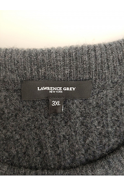 LAWRENCE GREY Černý vlněný pletený pulovr basic Vel. US 3XL | LAWRENCE GREY | obrázek 3