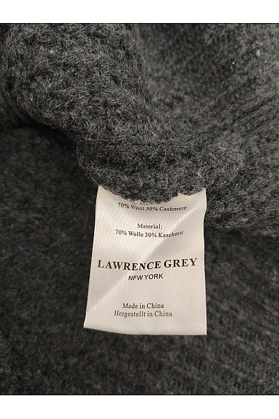 LAWRENCE GREY Černý vlněný pletený pulovr basic Vel. US 3XL | LAWRENCE GREY | obrázek 5