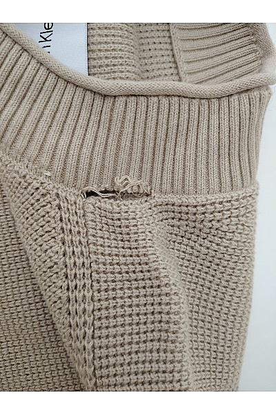 Calvin Klein Béžový pletený pulovr se stojáčkem basic Vel. XXL | Calvin Klein | obrázek 8