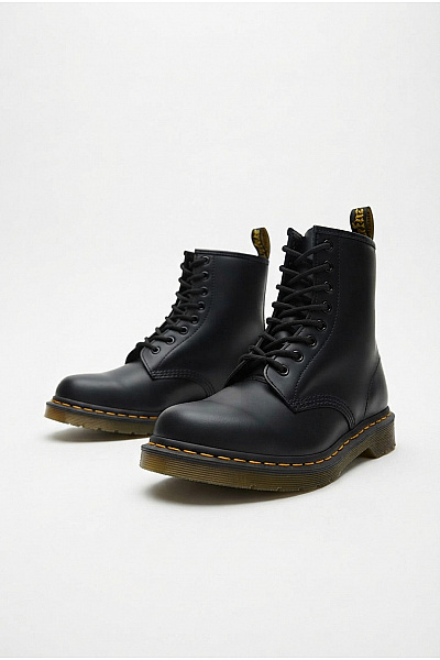 Dr.Martens Černé Kotníkové šněrovací Boty S Kulatou špičkou Na Platformě Vel. 38