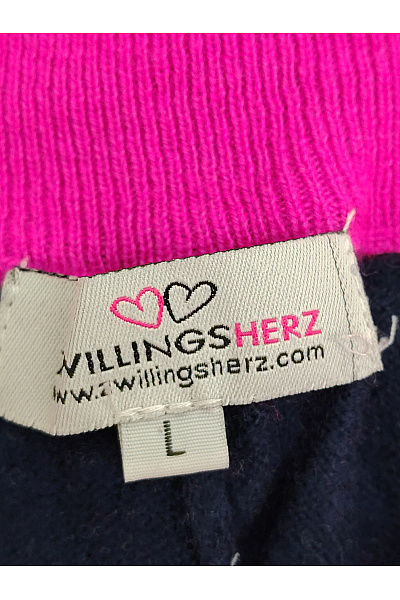 Zwillingsherz Černé kašmírové široké tepláky s kapsami a vysokým pasem Vel. L | Zwillingsherz | obrázek 8