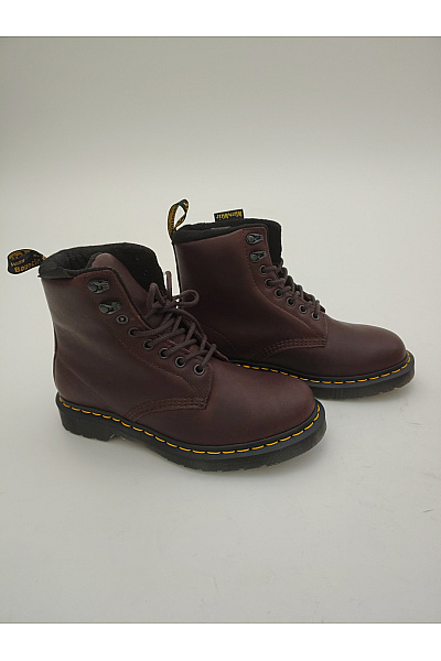 Dr.Martens Pánské hnědé kotníkové šněrovací workery s kožíškem Velikost 38 | Dr.Martens | obrázek 2